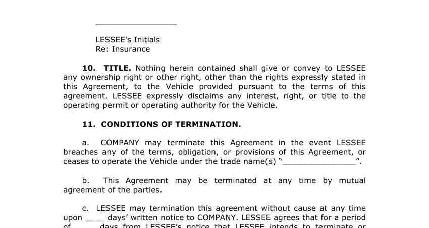 Filling out part 4 in work and pay taxi agreement in ghana