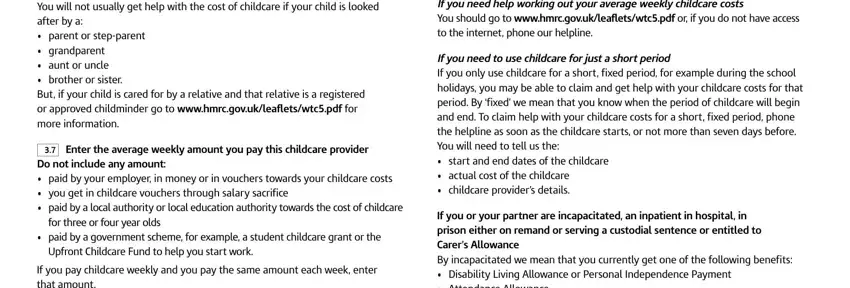 Step number 3 for submitting form tc600