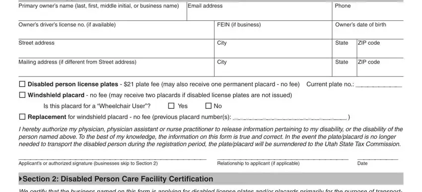 Part # 1 in filling out Tc 842 Form