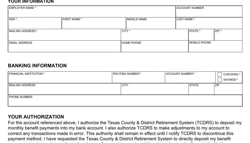 Simple tips to fill out tcdrs form 22 step 1