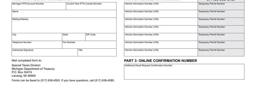 Filling out section 1 of erasure