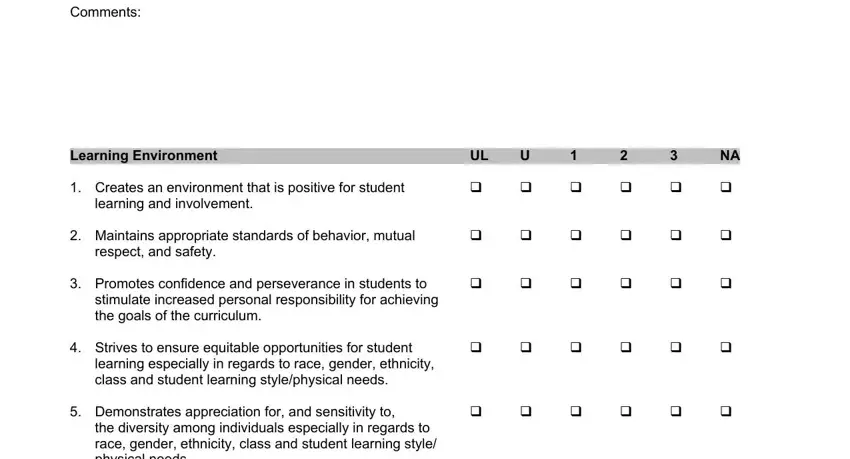 Comments Learning Environment, cid cid cid cid cid cid, and stimulate increased personal inside teachers performance report sample