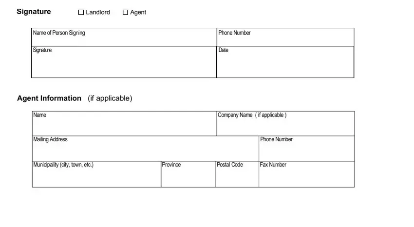 Completing part 3 in rent increase form