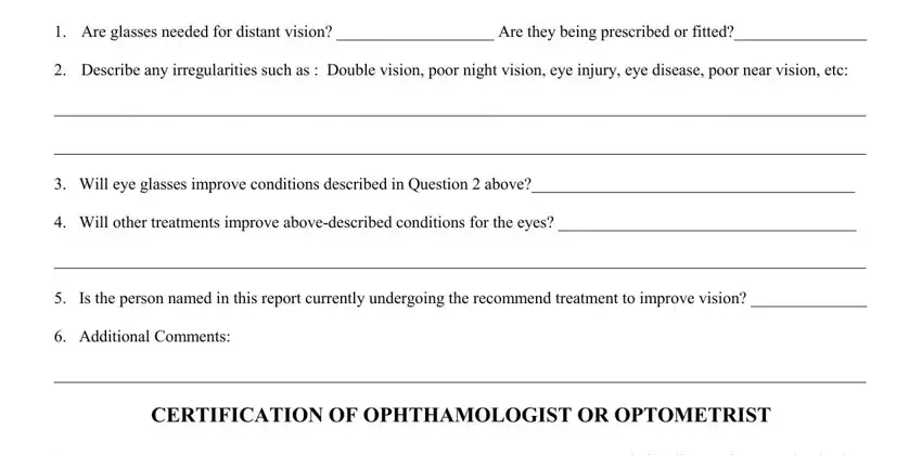 Step # 2 of submitting tennessee drivers vision