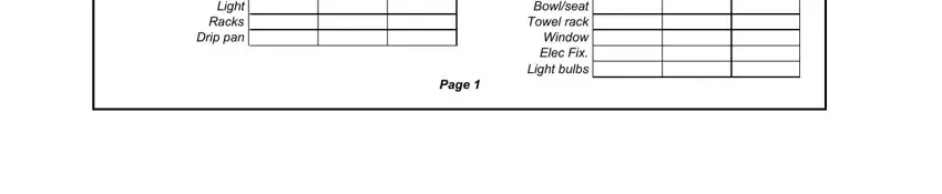 Completing part 3 in Tenant Move-Out Checklist Form