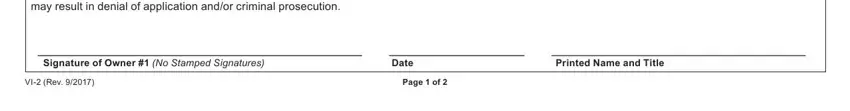 Part no. 3 of filling out texas inspection form
