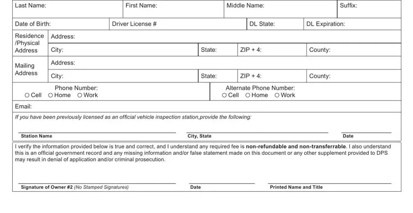 The best way to fill out texas inspection form portion 4
