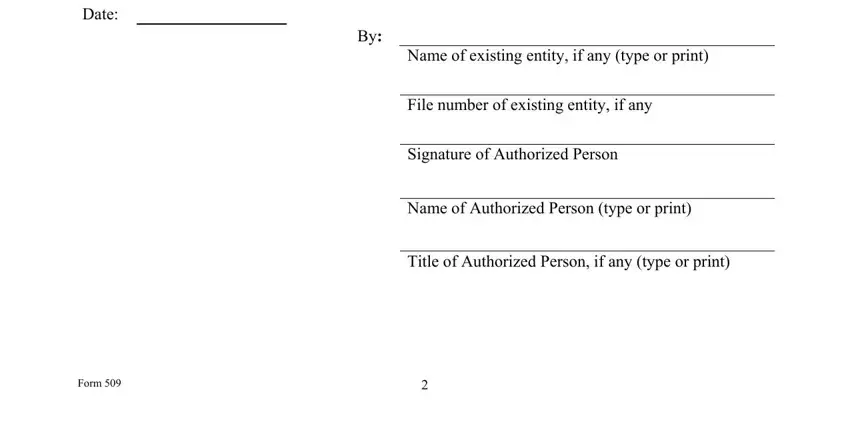 Filling out section 3 in tx