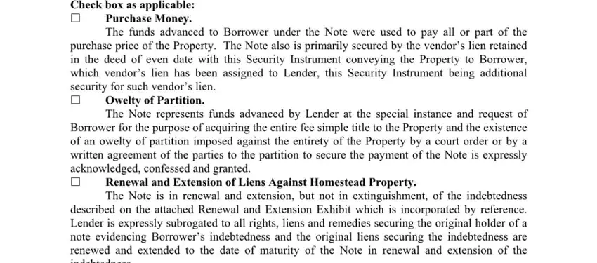 Step # 5 for completing texas deed of trust template