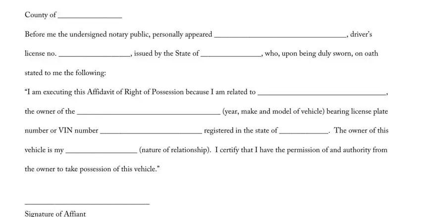 Filling in part 1 of adverse possession in texas forms