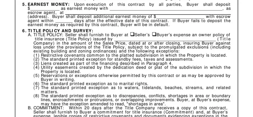 The st andard print ed except, m at t ers, and Propert y is locat ed of sales contract real estate texas