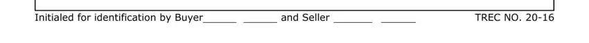 Step no. 3 in filling out residential contract tx