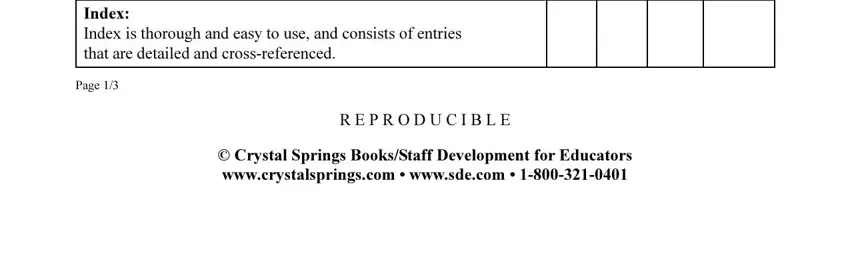 Step no. 2 of filling in textbook evaluation checklist