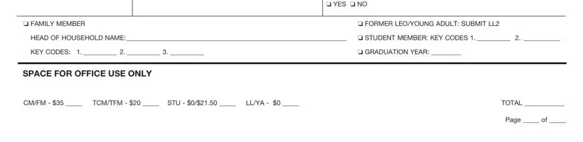 Filling out part 3 in charter application lions