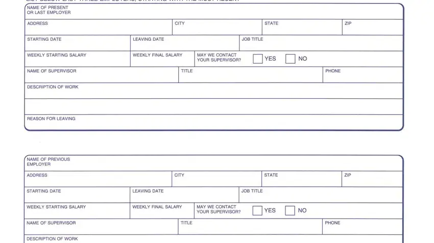 form 3288 employment completion process detailed (stage 3)