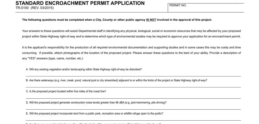 Guidelines on how to fill in tr 0100 stage 3
