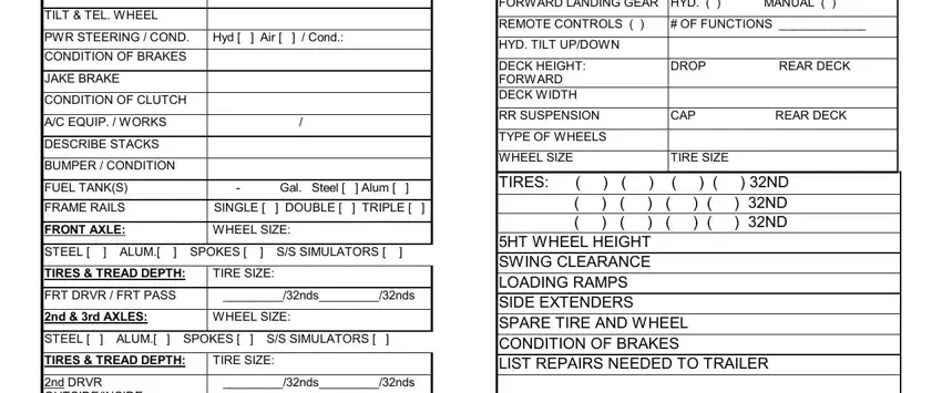 AC EQUIP  WORKS, AIR RIDE SEAT, and Gal Steel   Alum of trailer appraisal forms