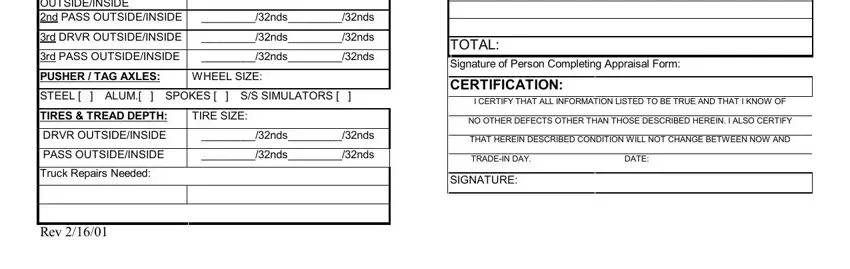 trailer appraisal forms completion process outlined (portion 3)