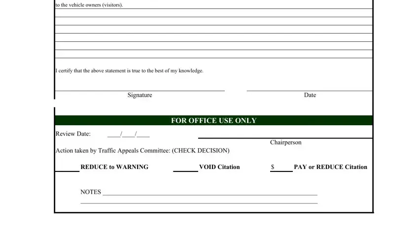 Guidelines on how to fill out printable police tickets step 2