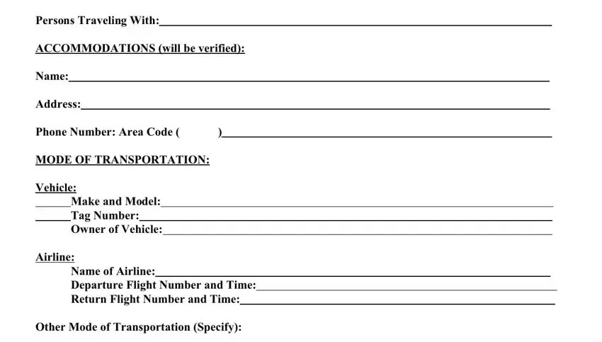 Tips on how to fill out travel probation stage 2