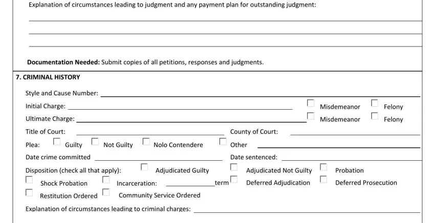 How you can complete texas history form fillable step 4