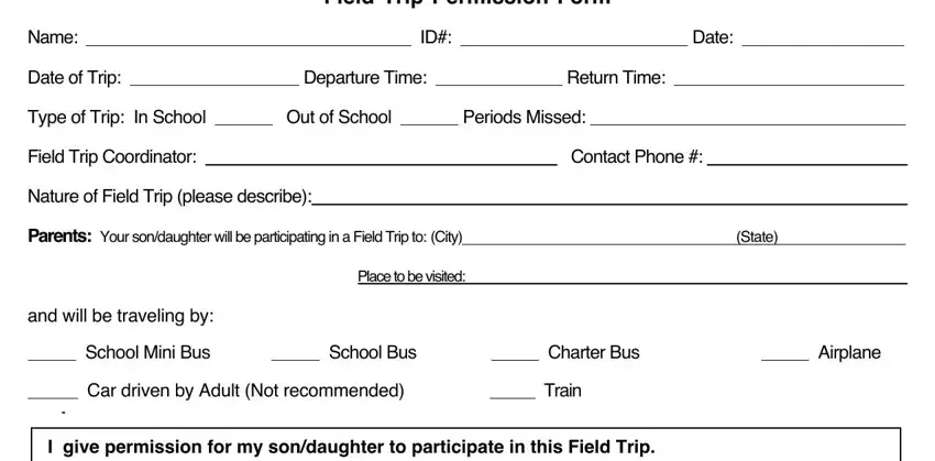 The right way to prepare high aeshs field trip step 1