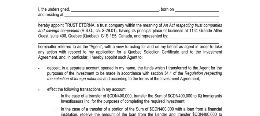 investment forms conclusion process clarified (step 3)