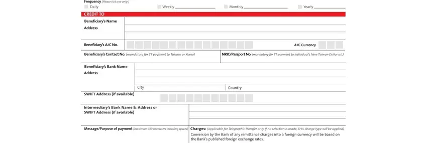 Part # 2 in filling in tt form