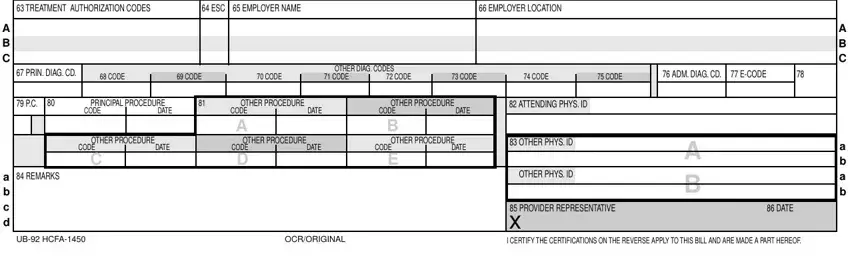 How to fill out what is a ub92 form portion 3