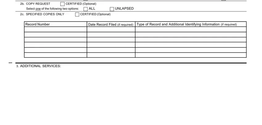 Filling out section 2 of ucc 11