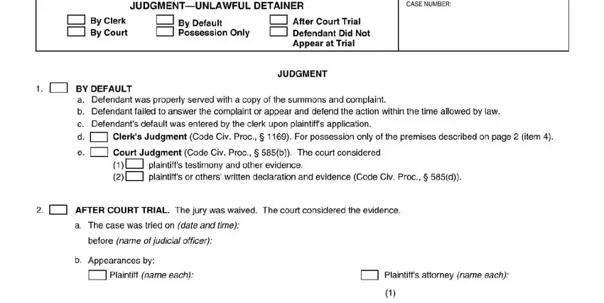 Part no. 1 of filling in california form 110