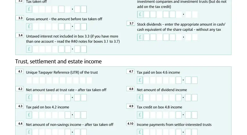 Stage number 4 of filling in hmrc form r40