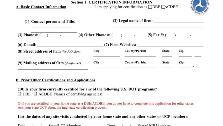 application dbe get completion process outlined (step 1)