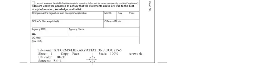 state of michigan uniform law citation form writing process clarified (step 3)