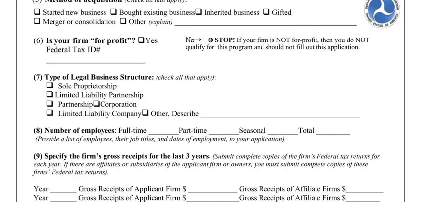 Stage no. 3 for completing application dbe get