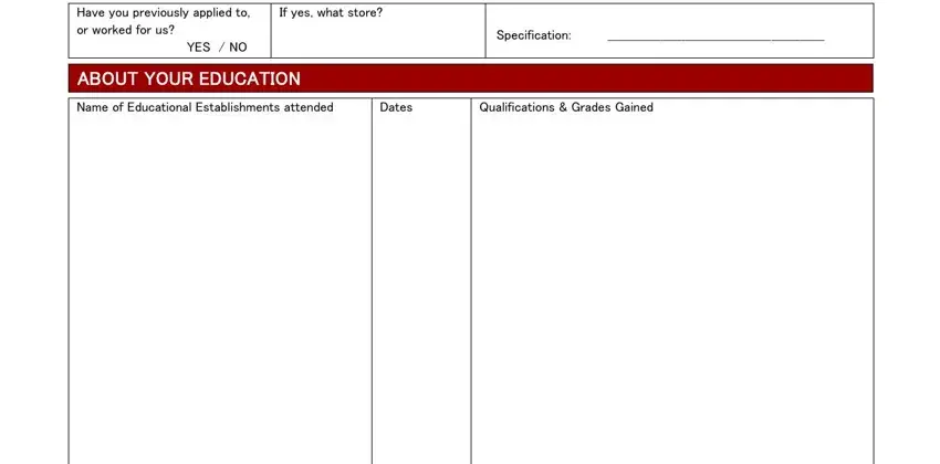 Filling out segment 3 in uniqlo interview sheet