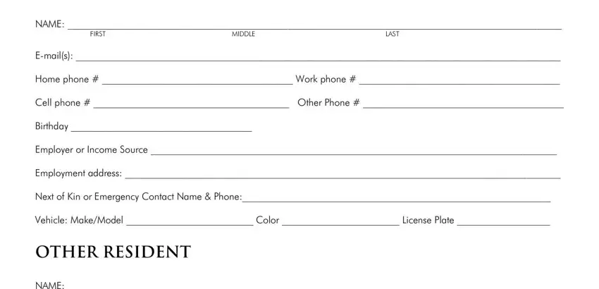 How you can complete resident information sheet part 1
