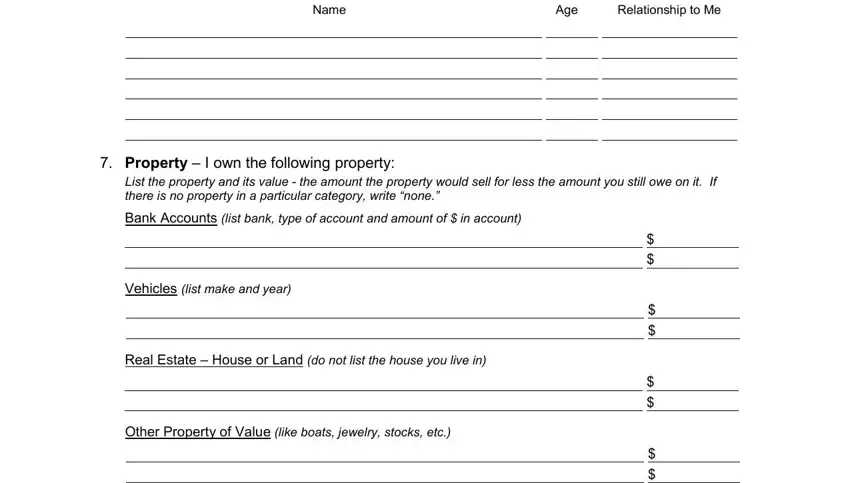 Filling in part 4 of declaration of indigincy