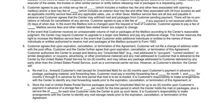 Best ways to fill out ups mailbox agreement portion 2