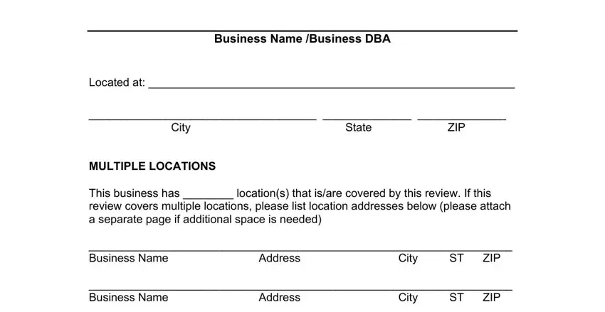 Filling out part 1 in usa patriot act independent review form