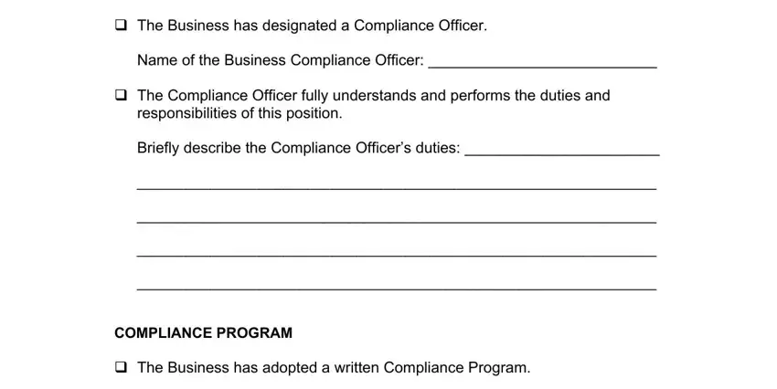 Stage no. 5 for completing usa patriot act independent review form