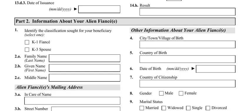 Writing section 4 in i 129f fillable form