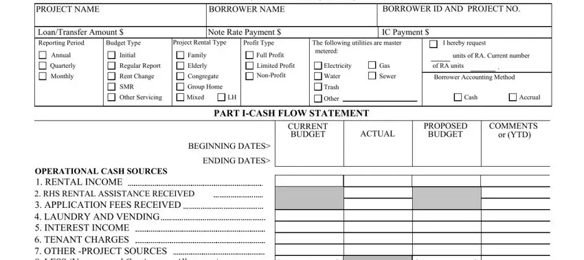Part no. 1 in filling out usda rural development forms 3560