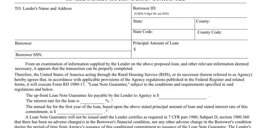 Filling out segment 1 in form 198018