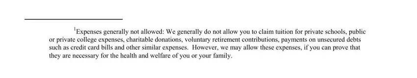 Step no. 1 in filling in department justice financial debtor online