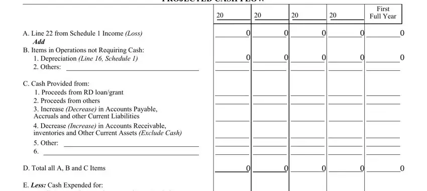 Writing segment 3 of usda rd form 442 7