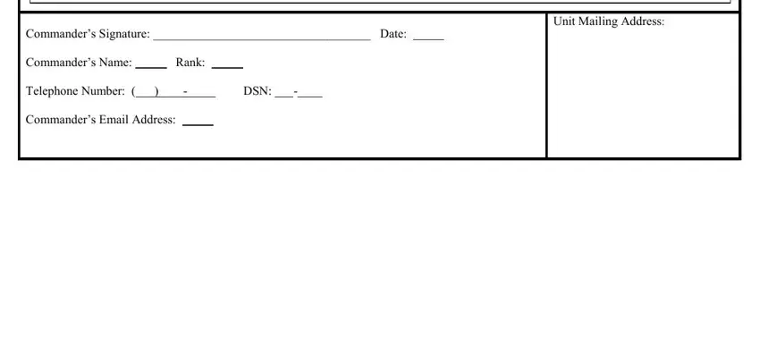 Part number 5 of filling out commander s assessment usma form 351 12