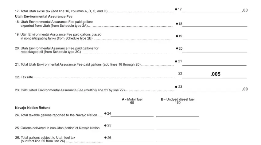 Step number 3 for filling in Utah Form Tc 116