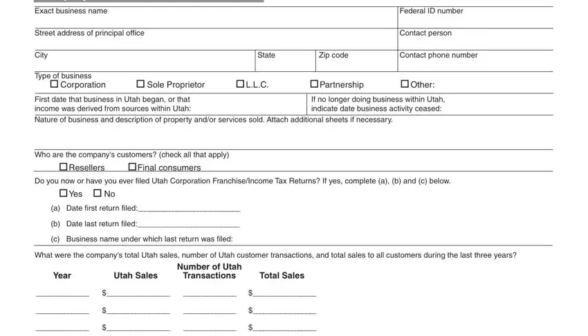utah tax nexus writing process described (step 1)