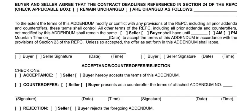 Part # 2 of filling in utah real estate addendum
